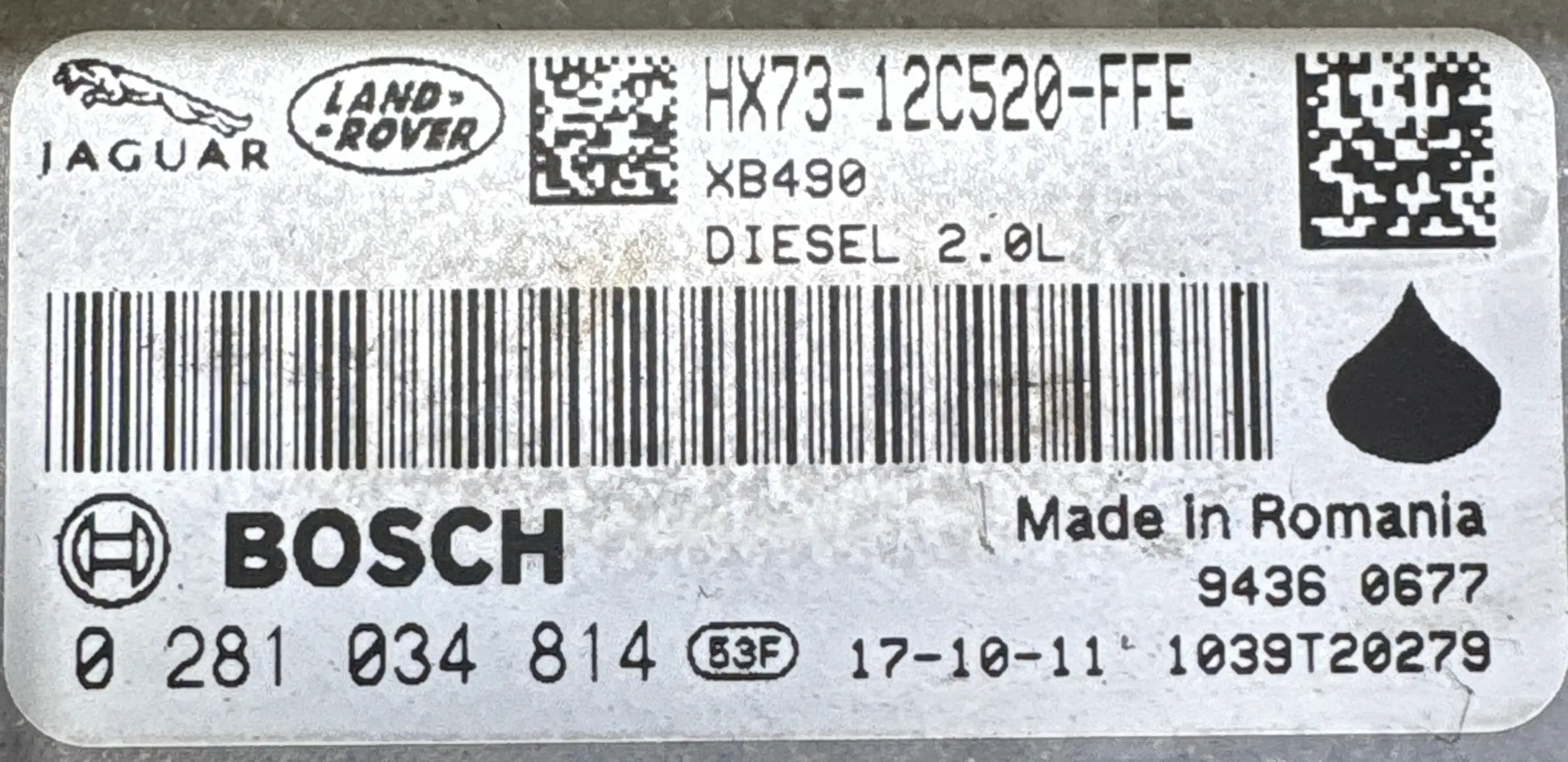 CALCULATEUR MOTEUR MEDC17.9 0281034814 HX73-12C520-FFE JAGUAR Ma boutique