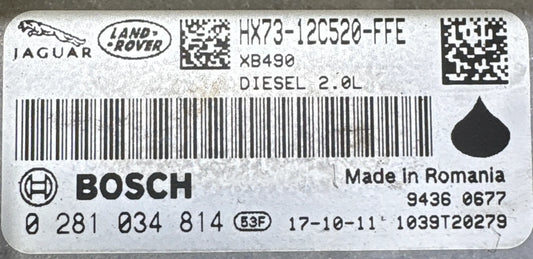 CALCULATEUR MOTEUR MEDC17.9 0281034814 HX73-12C520-FFE JAGUAR Ma boutique
