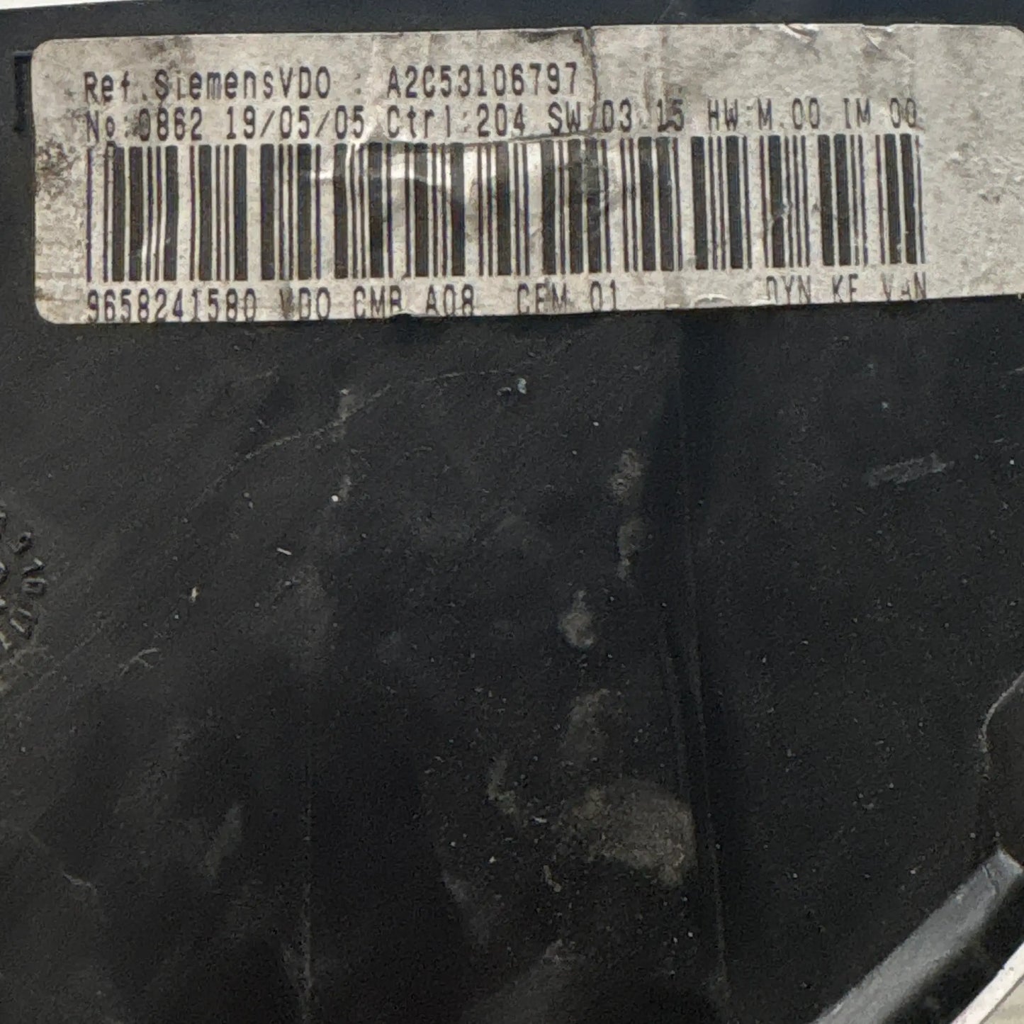 COMPTEUR 9658241580 A2C53106797 PEUGEOT 1007 Ma boutique
