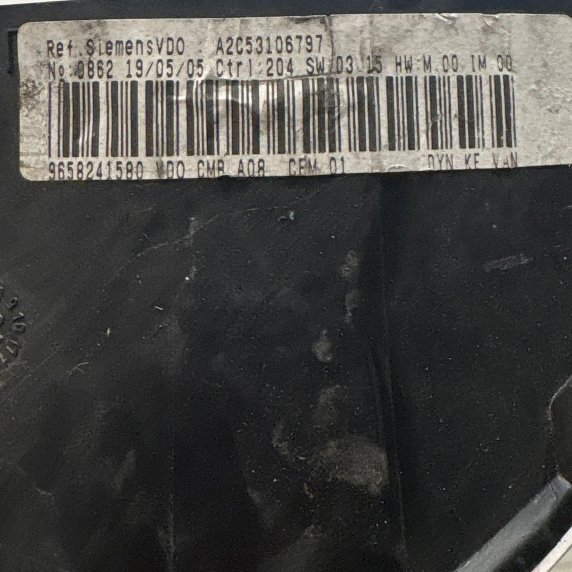 COMPTEUR 9658241580 A2C53106797 PEUGEOT 1007 Ma boutique