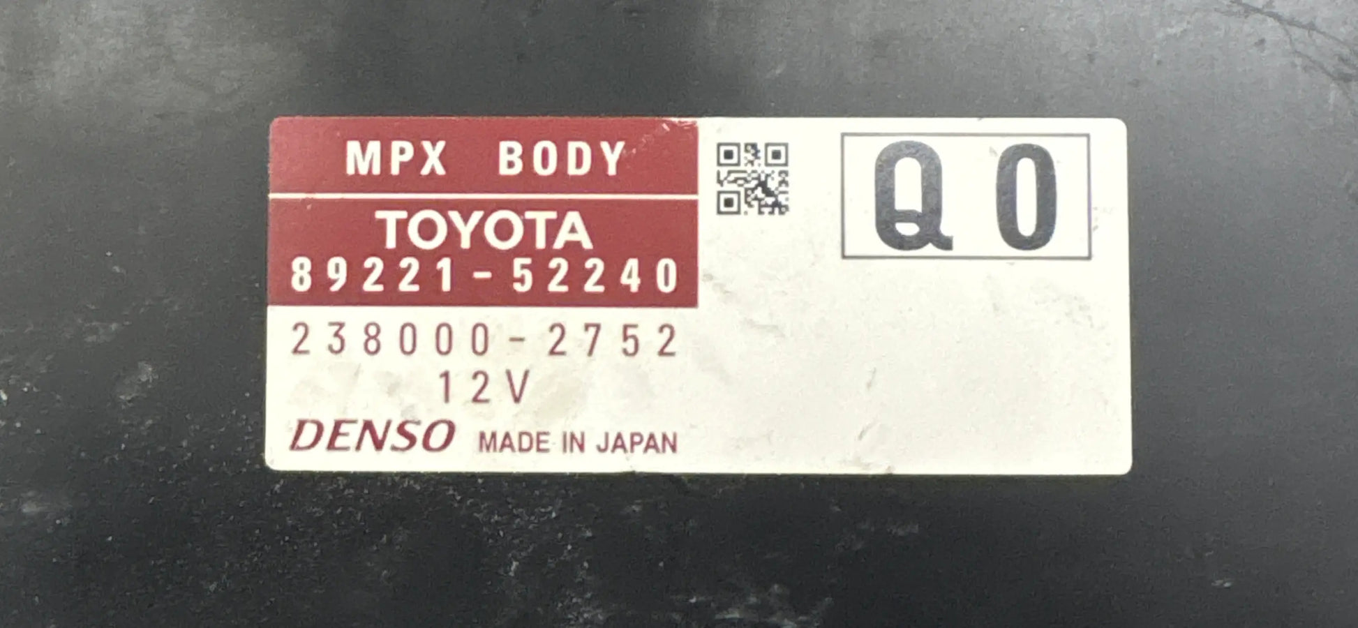BODY MPX 89221-52240 238000-2752 TOYOTA Ma boutique