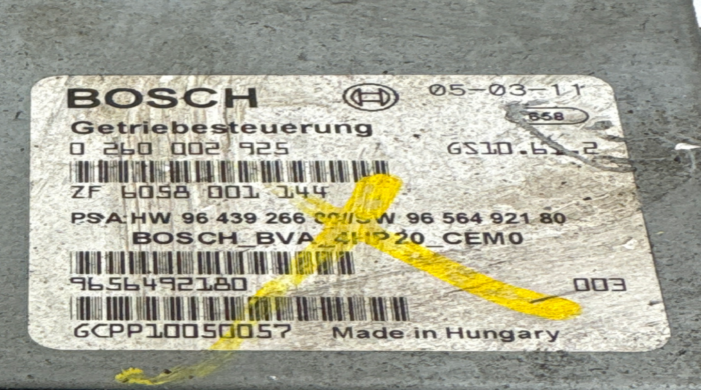 CALCULATEUR DE BOITE BVA GS10.61.2 0260002925 9656492180 PSA