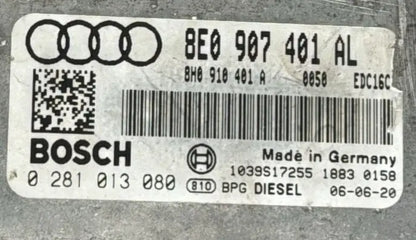 CALCULATEUR MOTEUR EDC16CP34 0281013080 8H0910401A AUDI
