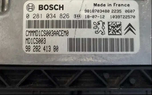 CALCULATEUR MOTEUR NON PROTÉGÉ MD1CS003 0281034826 9628241380 9693397180 PEUGEOT 308 1.5HDI Ma boutique