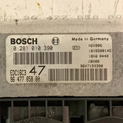 CALCULATEUR MOTEUR EDC16C3 47 0281010390 9647785880 PEUGEOT Ma boutique