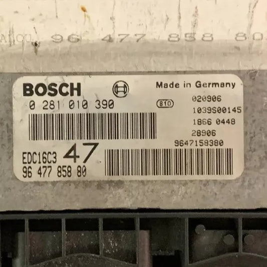CALCULATEUR MOTEUR EDC16C3 47 0281010390 9647785880 PEUGEOT Ma boutique