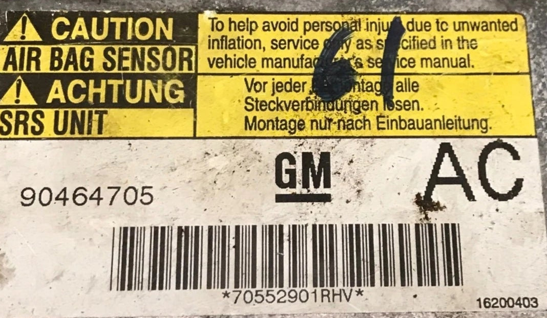 CALCULATEUR AIRBAG 90464705 GM OPEL