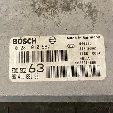 CALCULATEUR MOTEUR EDC15C2 63 0281010567 9641188180 PEUGEOT Ma boutique