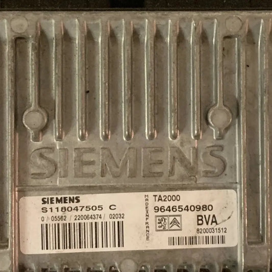 CALCULATEUR DE BOITE BVA TA2000 S118047505C 9646540980 8200031512 PSA Ma boutique