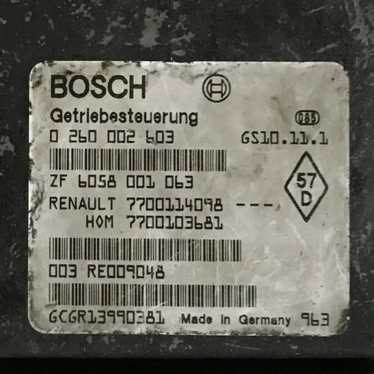 CALCULATEUR DE BOITE BVA GS10.11.1 0260002693 HOM 7700103681 8200021797 RENAULT Ma boutique