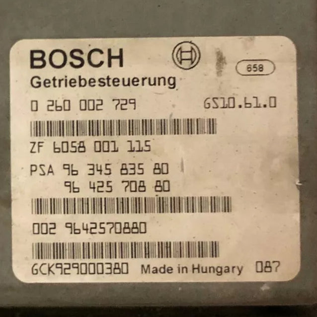 CALCULATEUR DE BOITE BVA GS10.61.0 0260002729 9634583580 9642570880 PEUGEOT