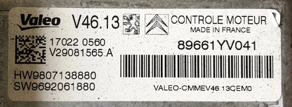 CALCULATEUR MOTEUR V46.13 V29081565A HW9807138880 SW9692061880 CITROEN Ma boutique