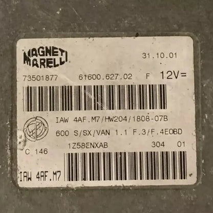 CALCULATEUR MOTEUR IAW 4AF.M7 HW204 73501877 61600.627.02 Ma boutique