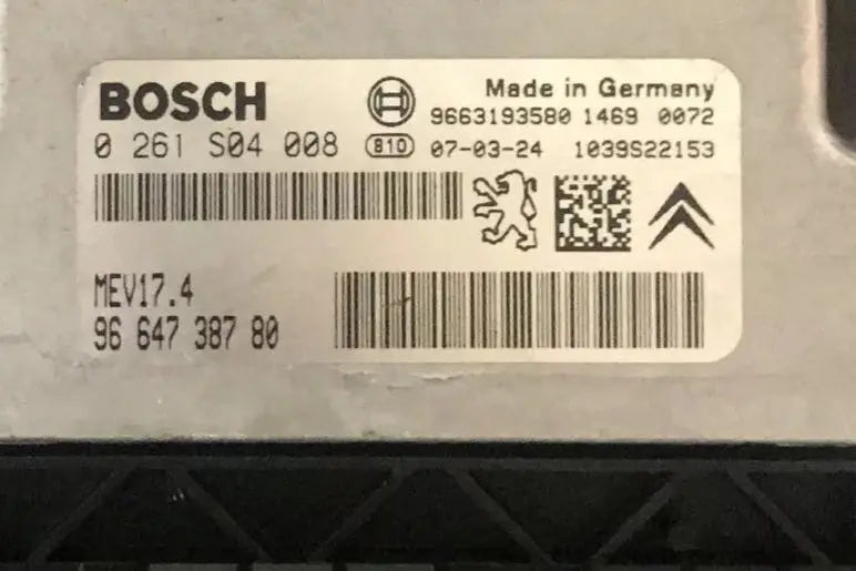 CALCULATEUR MOTEUR MEV17.4 0261S04008 9664738780 PSA Ma boutique