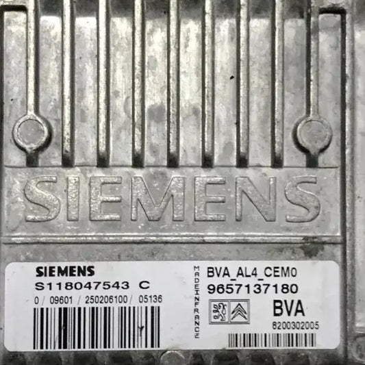 CALCULATEUR DE BOITE BVA AL4 S118047543C 9657137180 PEUGEOT Ma boutique
