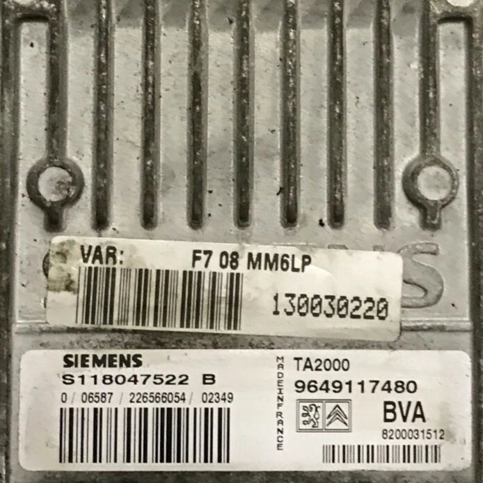 CALCULATEUR DE BOITE BVA TA2000 S118047522B 9649117480 CITROEN