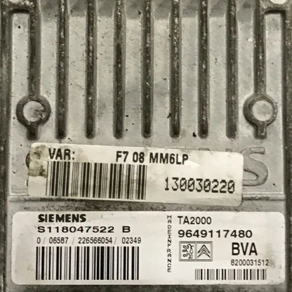 CALCULATEUR DE BOITE BVA TA2000 S118047522B 9649117480 CITROEN