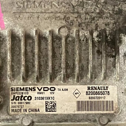 CALCULATEUR DE BOITE TA AJ06 5WP22281CD 8200865078 8200723117 RENAULT