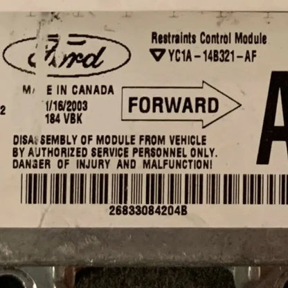 CALCULATEUR AIRBAG YC1A-14B321-AF FORD Ma boutique
