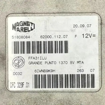 CALCULATEUR DE BOITE BVR CFC328F.01 62000.112.07 51808084 FIAT Ma boutique