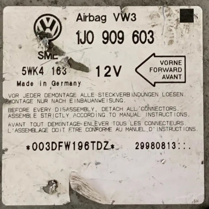 CALCULATEUR AIRBAG 1J0909603 5WK4163 VW Ma boutique
