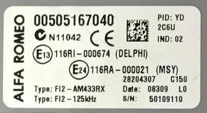 BODY C150 00505167040 28204307 ALFA ROMEO