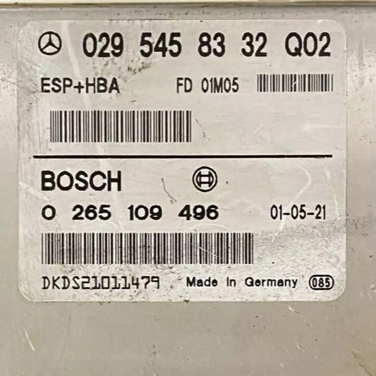 CALCULATEUR ABS ESP 0265109496 0295458332 Q02 MERCEDES Ma boutique