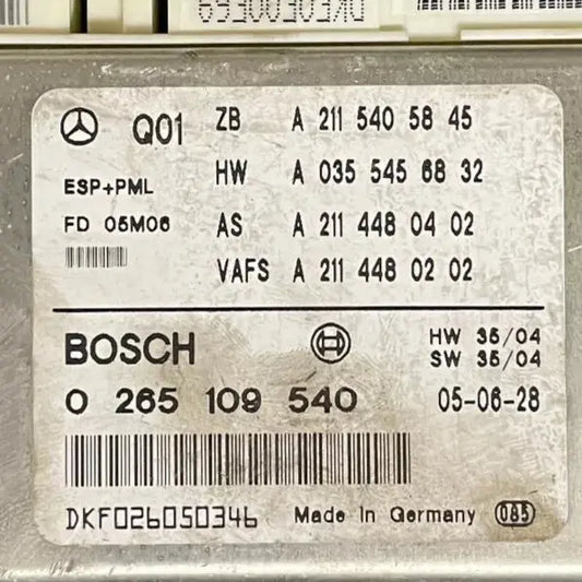 CALCULATEUR ABS ESP 0265109540 A2115405845 MERCEDES Ma boutique