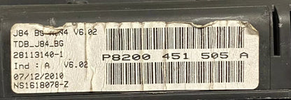 COMPTEUR P8200451505A V6.02 RENAULT SCENIC