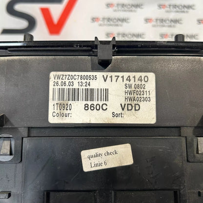 COMPTEUR 1T0920860C VOLKSWAGEN TOURAN