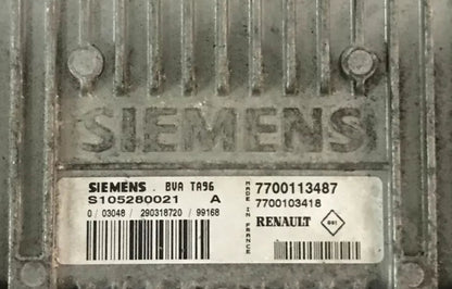 CALCULATEUR DE BOITE BVA TA96 S105280021A 7700113487 7700103418 RENAULT