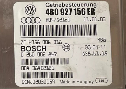 CALCULATEUR DE BOITE BVA GS8.61.15 0260002847 4B0927156ER VAG