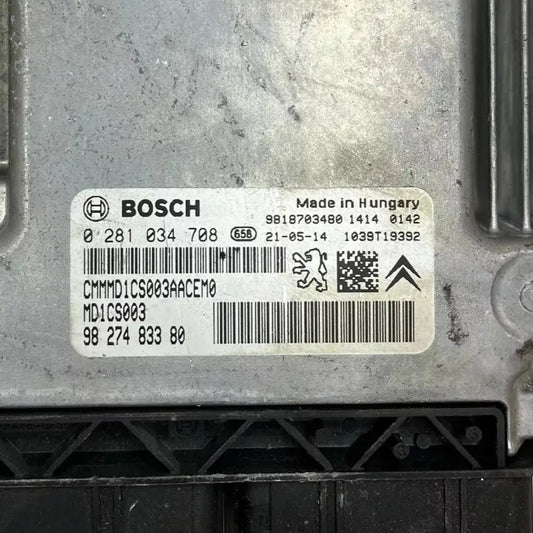CALCULATEUR MOTEUR NON PROTÉGÉ MD1CS003 0281034708 9827483380 9693682880 PEUGEOT 308 1.5HDI 136CV BVM6 Ma boutique