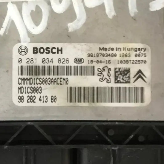 CALCULATEUR MOTEUR NON PROTÉGÉ MD1CS003 0281034826 9828241380 CITROEN C3 1.5 HDI 100CV Ma boutique