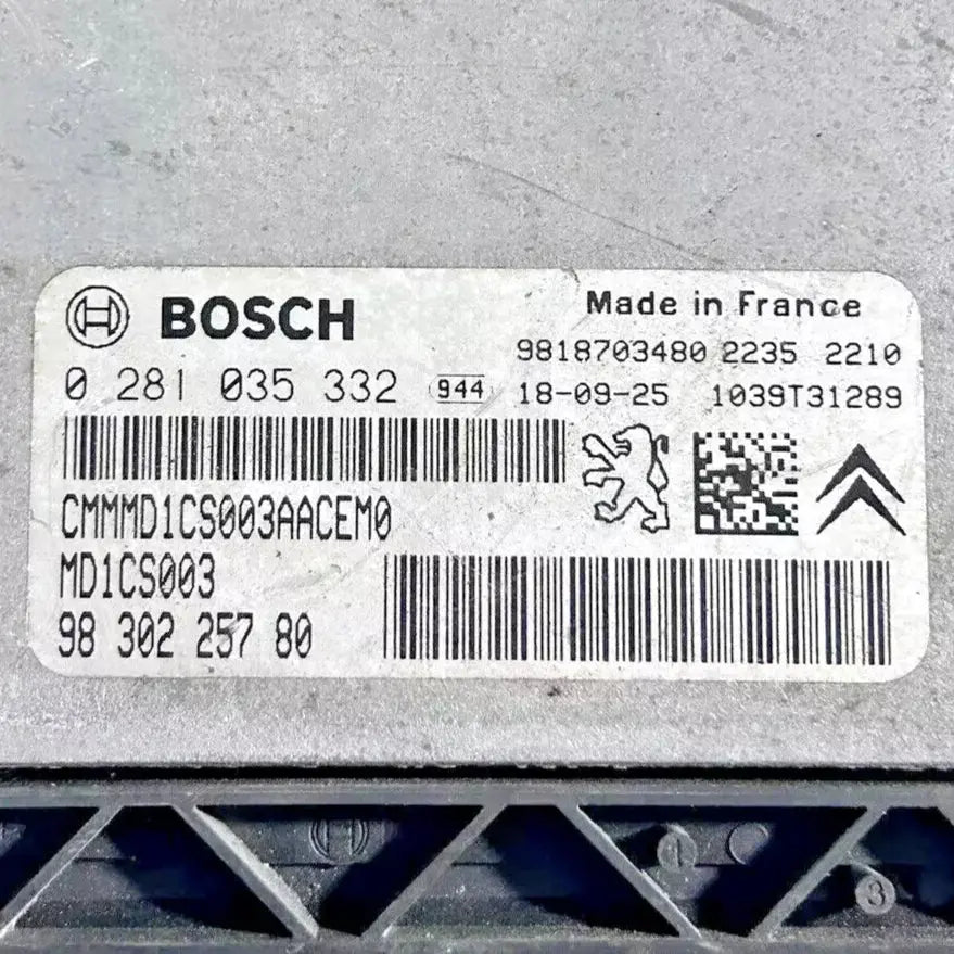 CALCULATEUR MOTEUR NON PROTÉGÉ MD1CS003 0281035365 9832694380 9695777980 - BERLINGO UNIQUEMENT Ma boutique