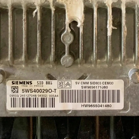 CALCULATEUR MOTEUR SID803 5WS40029O-T 9656171080 9655041480 PEUGEOT Ma boutique